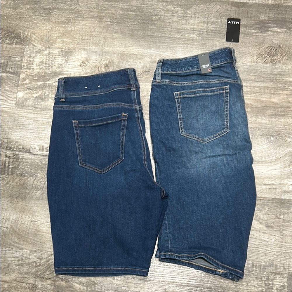 Torrid & Lane Bryant Women's Blue Denim Bermuda Shorts